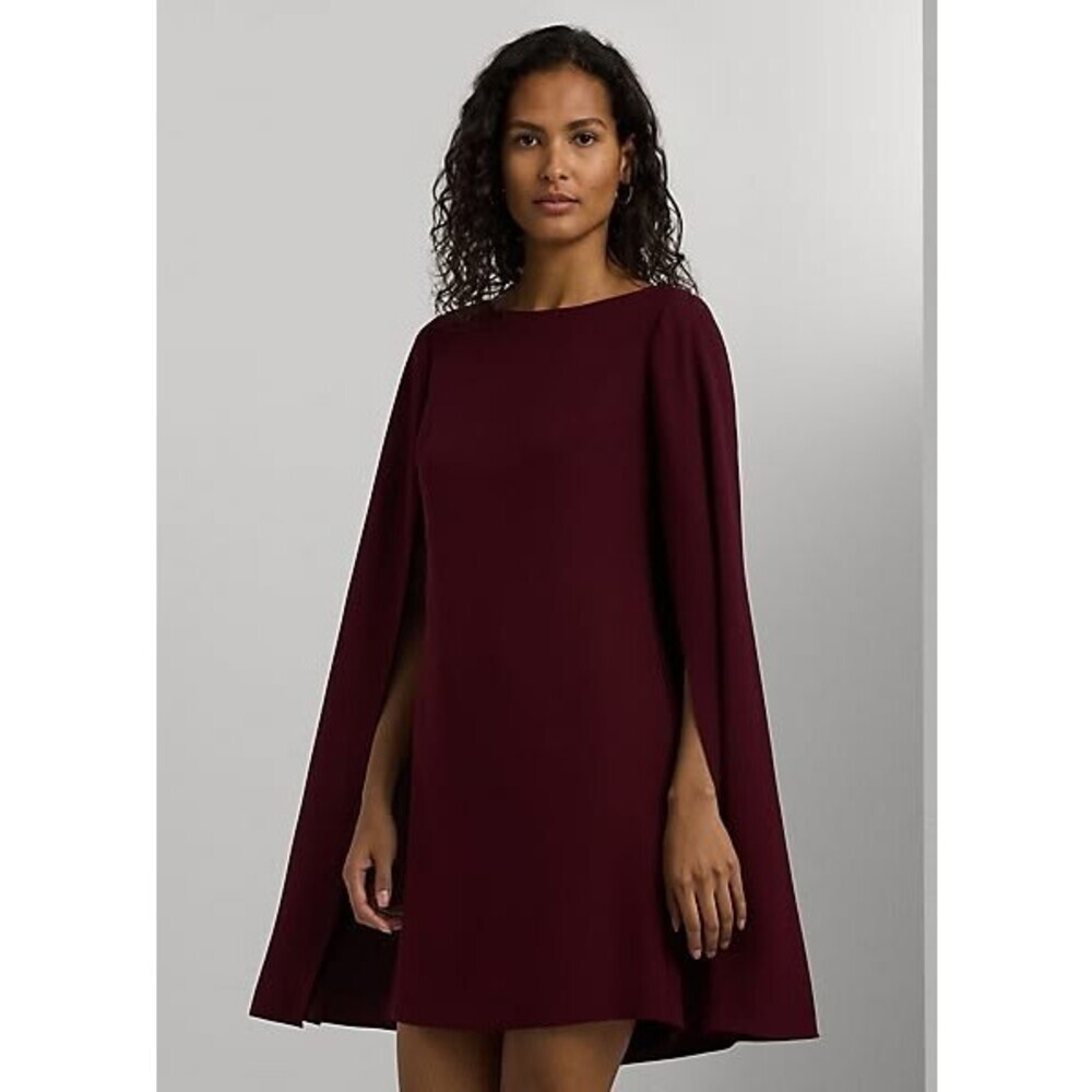 NEW Lauren Ralph Lauren Women's 8 Cape Georgette Cocktail Dress • Reg Price $195 - Picture 3 of 5